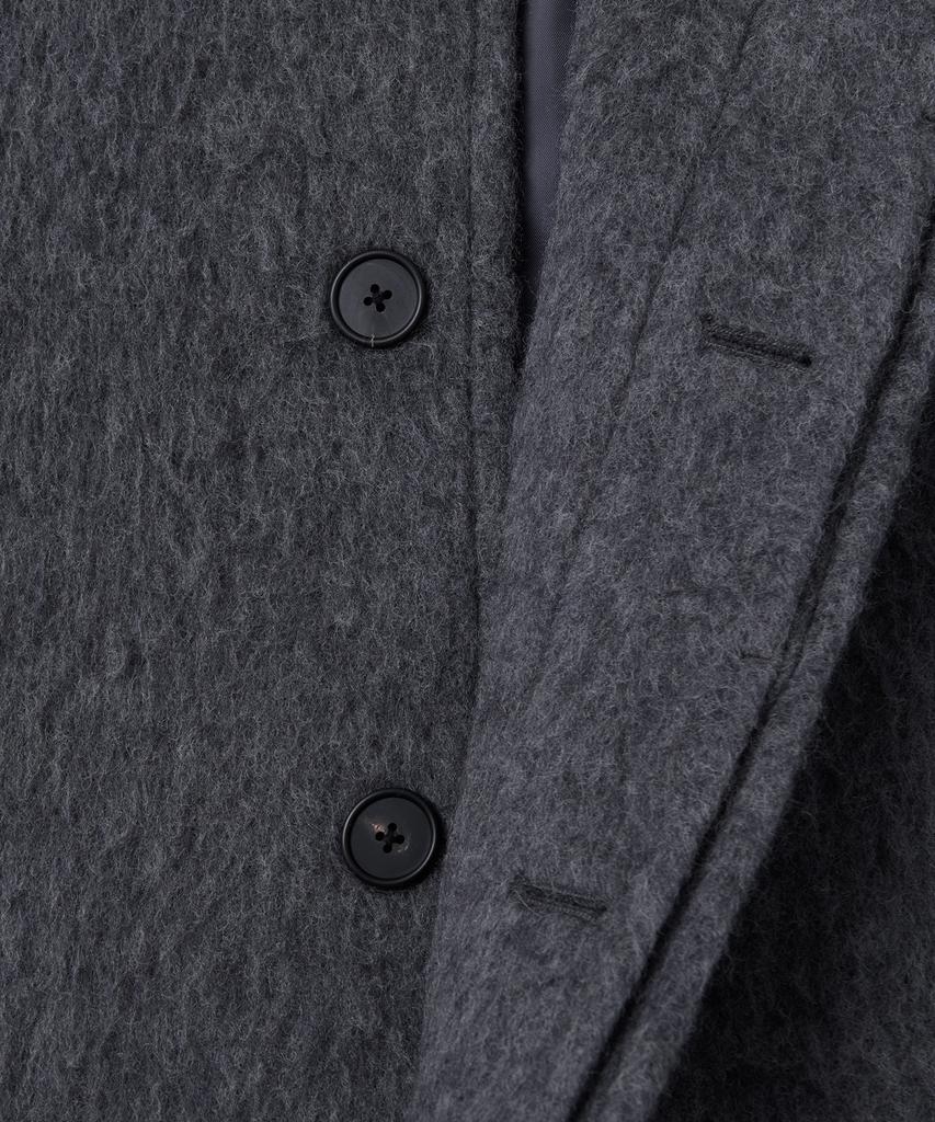 Musinsa Standard Hairy Alpaca Blend Oversized Balmacaan Coat [Grey]