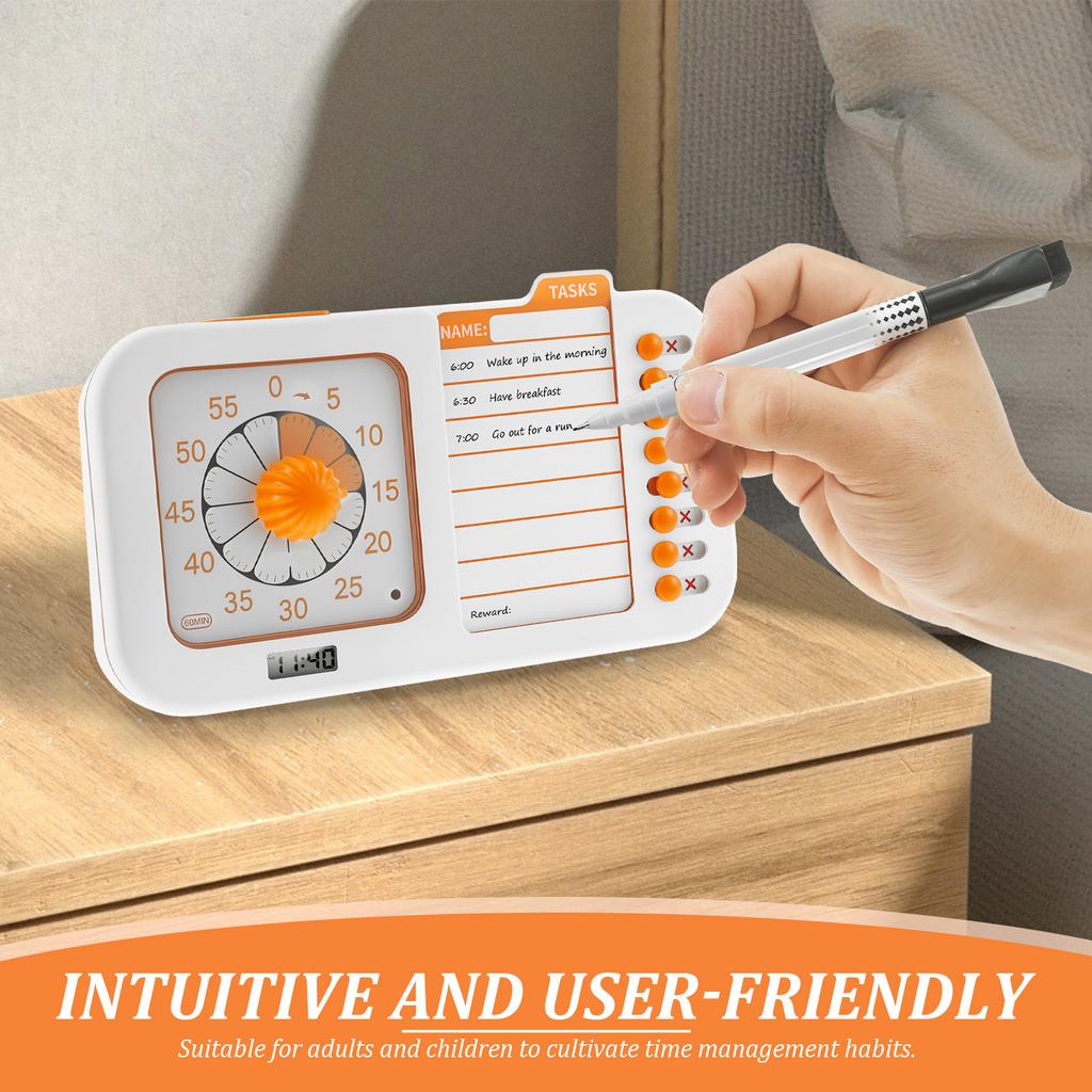 Visual Task Timer 60 Minute Visual Timer for Kids and Adults Planning Board Timer, Silent Countdown Timer for Home, School,Class