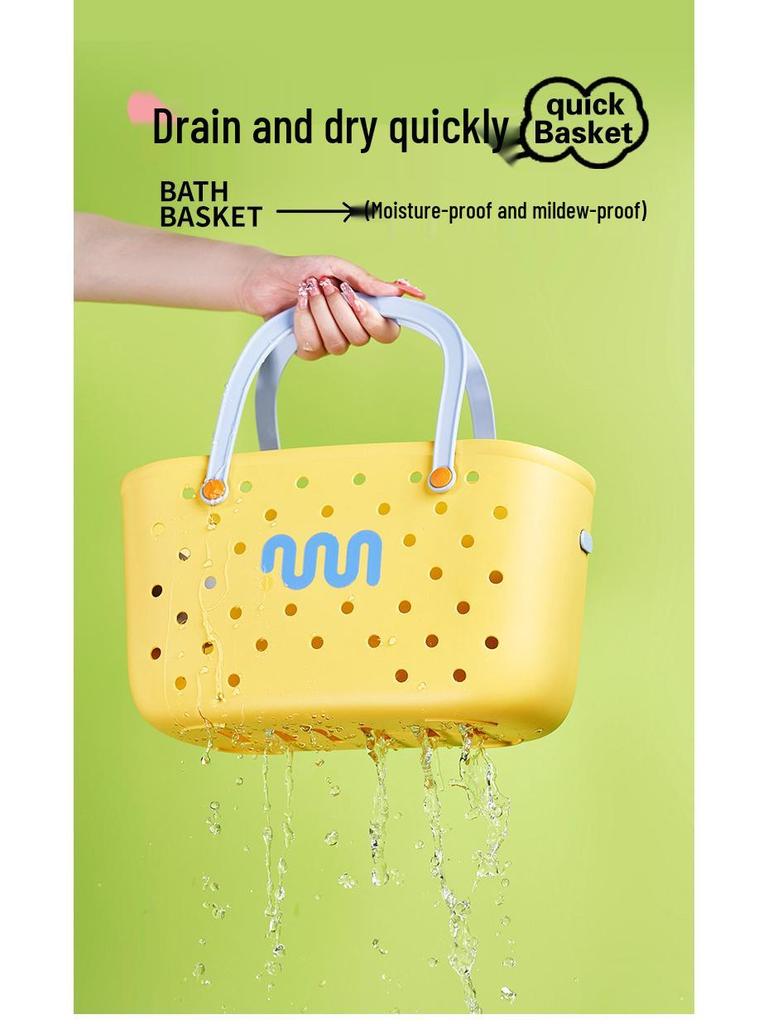 Женская корзина для хранения в ванной большой вместимости с дренажем