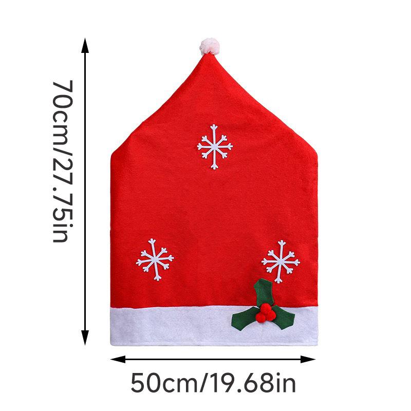 Рождественские украшения Рождественская накидка на стул в виде снежинки Красная рождественская накидка на спинку стула Принадлежности для украшения дома