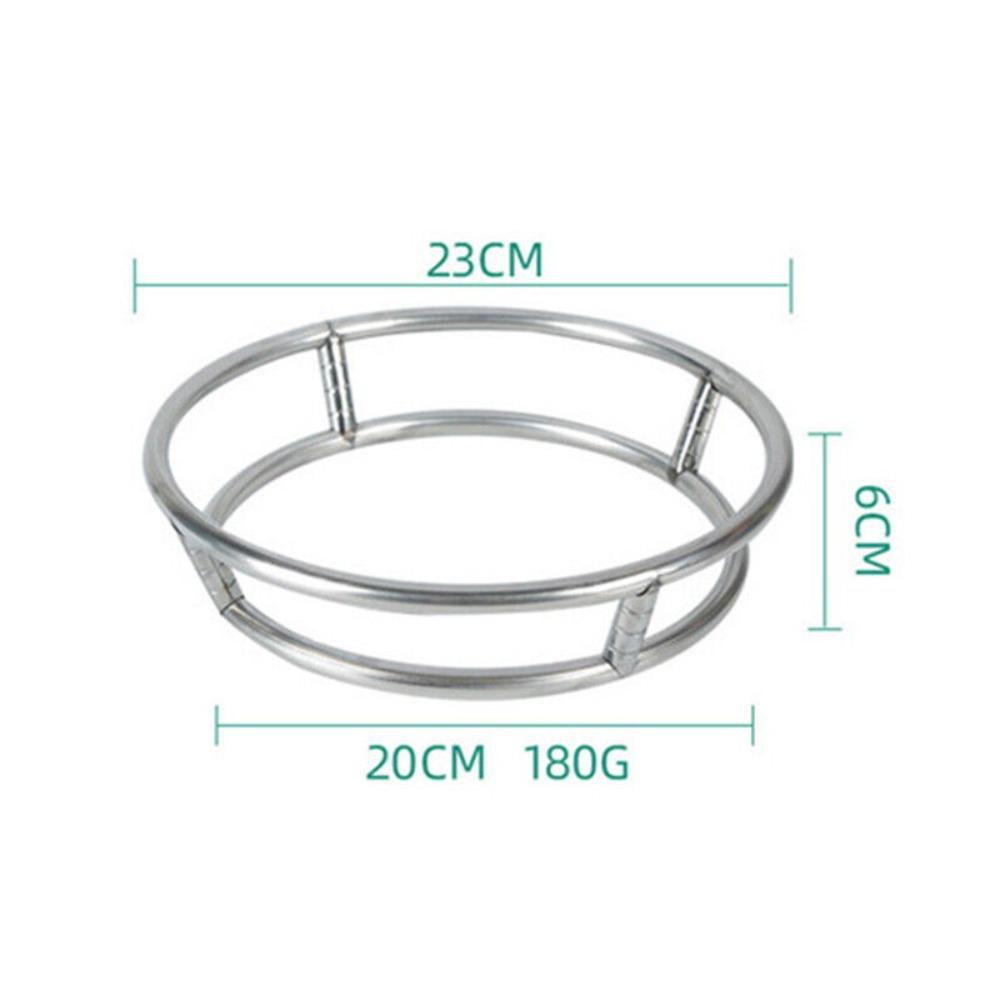 Округлая полка для хранения кастрюль, новая яркая кухонная полка для котла из нержавеющей стали, двухслойная, против ожогов