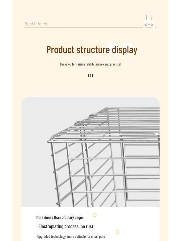 Большая крытая клетка для кроликов и морских свинок с автоматической очисткой отходов