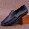 Мужская кожаная обувь повседневная универсальная на мягкой подошве дышащая мужская обувь тонкая обувь Doudou легкая обувь для通勤 из кожи