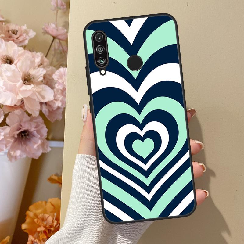 Latte Love Тоннель Коричневое Сердце Для Huawei Nova Y70 Y91 Y61 Y73 Y72 Y90 Y60 12s 12i 11i 8i 9 10 SE P40 Lite P30 P60 Pro Чехол