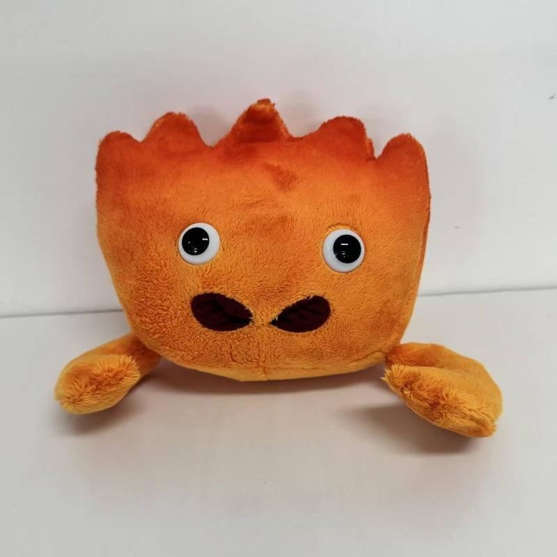 New Cute Calcifer Fire Demon Plush Toy From Howl's Moving Castle Soft Stuffed Animal Doll for Kids & Adults Anime Character Pillow & Decor Gift