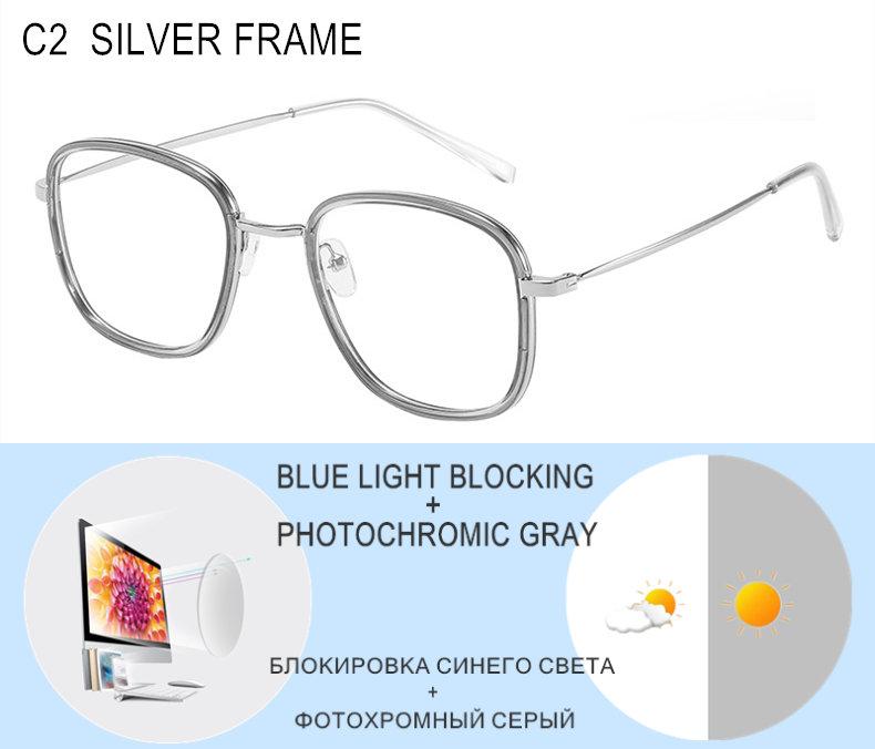 Очки по рецепту для близорукости женщин мужчин фотохромные или линзы, блокирующие синий свет близорукость или астигматизм индивидуальный UF144