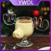 1/2pcs Reindeer Wine Glass Cocktail Juice Cup Clear Beer Mug Water Milk COFFE Whiskey Glasses Drinkware Shot Cups Christmas Gift