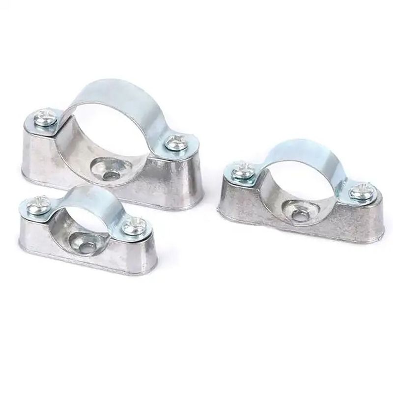 1Pcs 16mm-50mm Off-Wall Code Aluminum Alloy / 304 Stainless Steel Hardware Fastener Pipe Clamp Fixed Clip With Screw Saddle Card