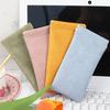 Glasses Bag Thickened Suede Stain-resistant Waterproof Soft Faux Leather Elastic Opening Auto Closure Sunglasses Pouch Home Supply