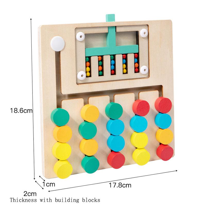 Montessori Wooden Color Matching Puzzles Preschool Learning Toys Matching Brain Teasers Logic Game for Kids 3 4 5 6 7 Years Old