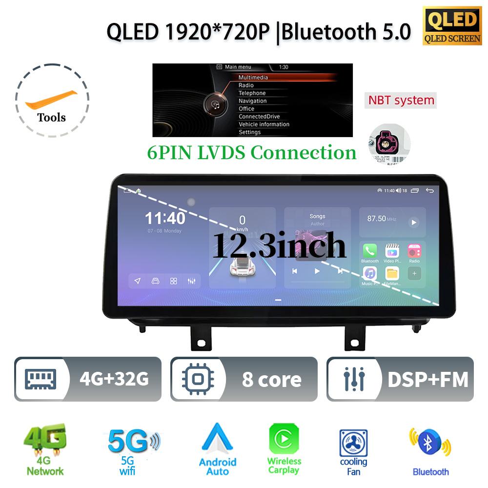 12,3" для BMW X5 F15 X6 F16 2014-2017 Android 14 автомобильное радио мультимедиа 4G GPS навигация Bluetooth стерео CarPlay сенсорный экран