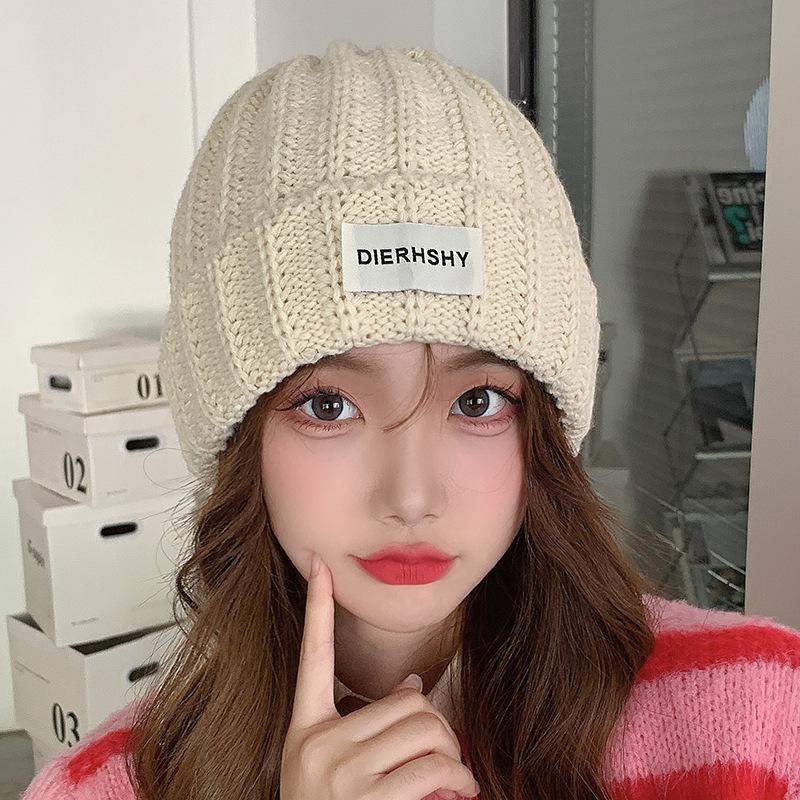 Новая английская стандартная шерстяная шапка женская повседневная универсальная модная вязаная шапка однотонная защитная ухо теплая шапка