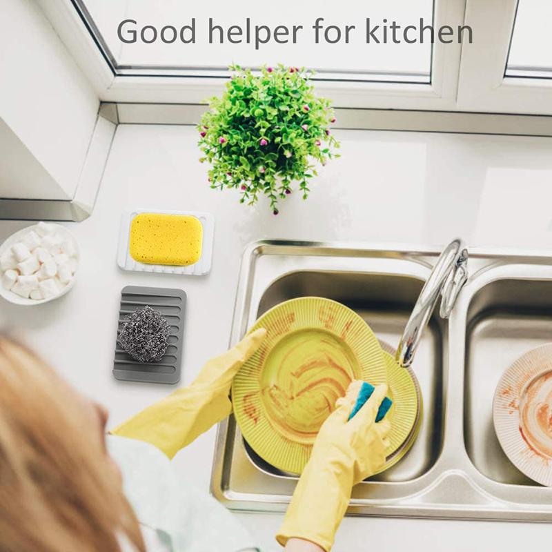 Самоосушающиеся мыльницы, силиконовые мыльницы, держатели для душа, ванной комнаты, кухни, ванны, бритвы, губки, нескользящая конструкция