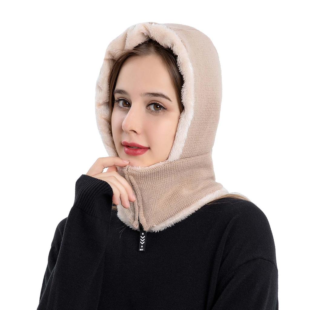 Ветрозащитная шапка для взрослых, велосипедная лыжная вязаная шапка, шарф, маска, теплая вязаная шапка