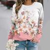 autumn and winter new fashion round neck long sleeve printed elegant casual loose hoodie