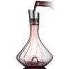 Crystal Glass Red Wine Decanter 2.2L (74.4 Oz) with 304 Stainless Steel Spout, Rapid Aeration, Enhance Wine Flavor