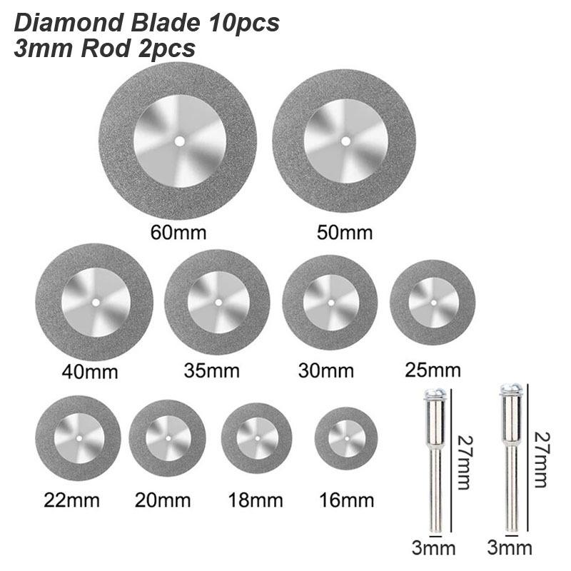 Алмазный диск отрезной диск дисковая пила вращающийся инструмент дисковая мини дрель дерево камень пластик стекло керамика острый отрезной резак