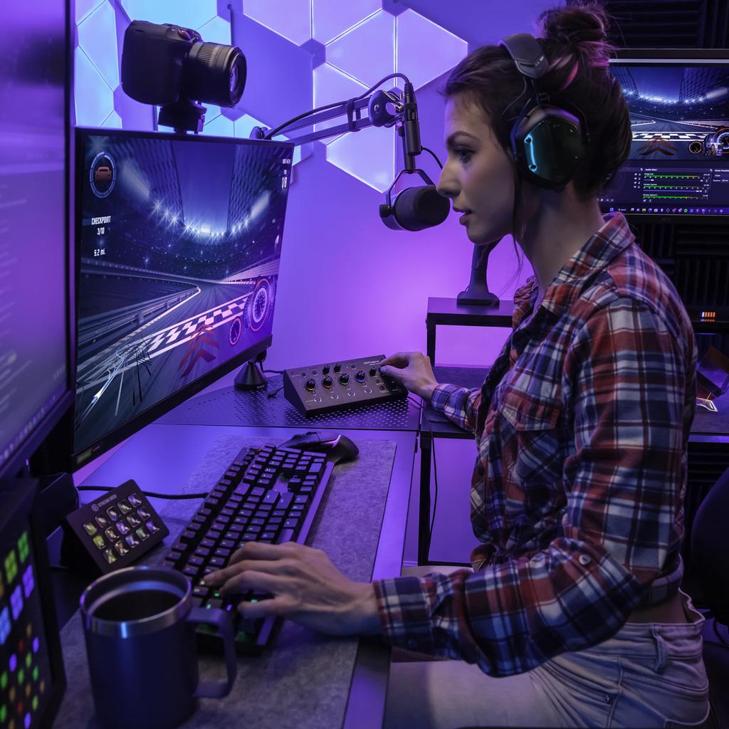 Roland Roland BRIDGE DAC CAST/Gaming Amplifier/Audio Interface/Distribution/Gaming Mixer/Audio Mixer/Mac/Windows/Bridge Cast/Black/Black