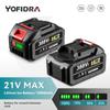 Yofidra 21V 15000mAh Rechargeable Lithium Ion Battery For Makita Cordless Drill/Brushless Wrench/Screwdriver/Circular Saw EU Plug