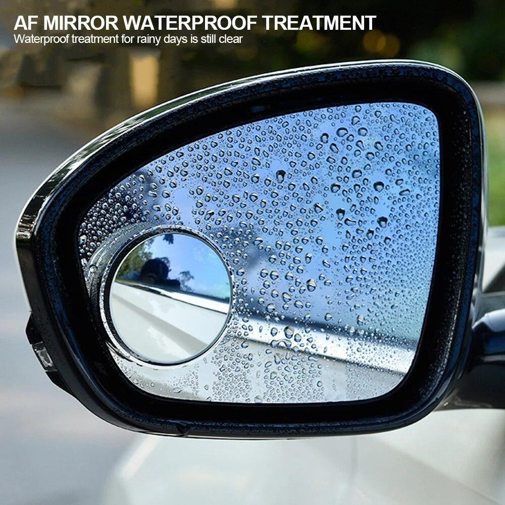 2 Pcs Car Suction Cup Mount Auxiliary Rearview Mirror 360 Degree Rotating Wide-angle Round Frame Blind Spot Mirror Universal