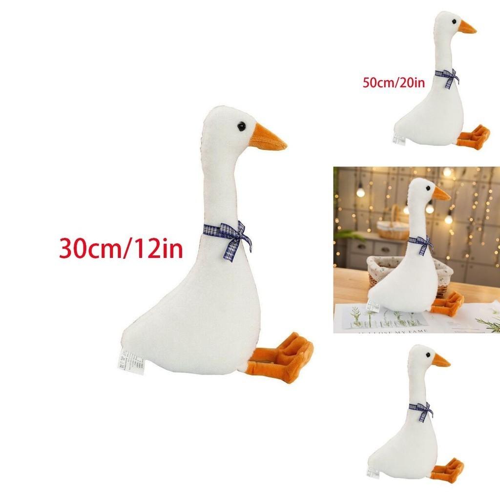 Adorable White Goose Pillow Plush Toy Snuggly Sleeping Pillow Stuffed Animal For All Ages