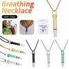 Ожерелье-помощник для бросающих курить, снимающее стресс, ожерелье из тигрового глаза с хлопковым сердечником, ожерелье для дыхания при тревоге для взрослых