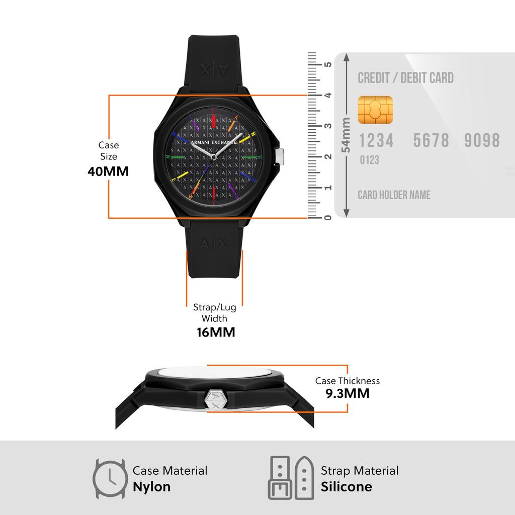 Часы Armani ANDREA AX7158SET черные [AX Exchange] женские