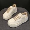 Leather Platform White Shoes Women's Shoes Spring New Heightening Board Shoes Versatile Casual Shoes Women's Sports Shoes