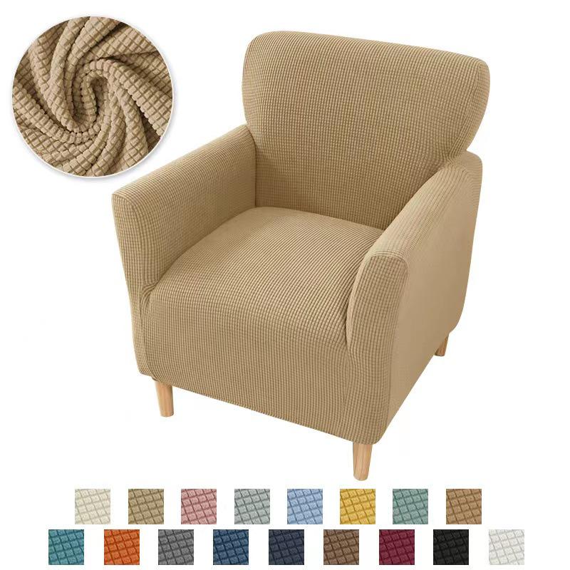 Scratch-Resistant Elastic High Back Sofa Slipcover with Single Armrest for Leisure Chairs