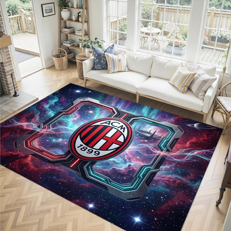 AC Milan Design Crystal Velvet Carpet Cozy Non?Slip Printed Rug For Bedroom Living Room Entrance