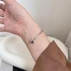 Love Shaped Silver White Birthday Bracelet for Women