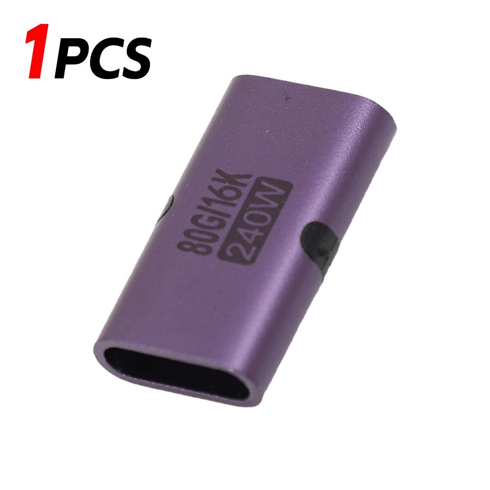 1-10 шт. 240 Вт PD 80 Гбит/с Высокоскоростной USB C female-female Адаптер 16K 60 Гц Видео для MacBook Pro Air IPad Type-C ХАБ Конвертер