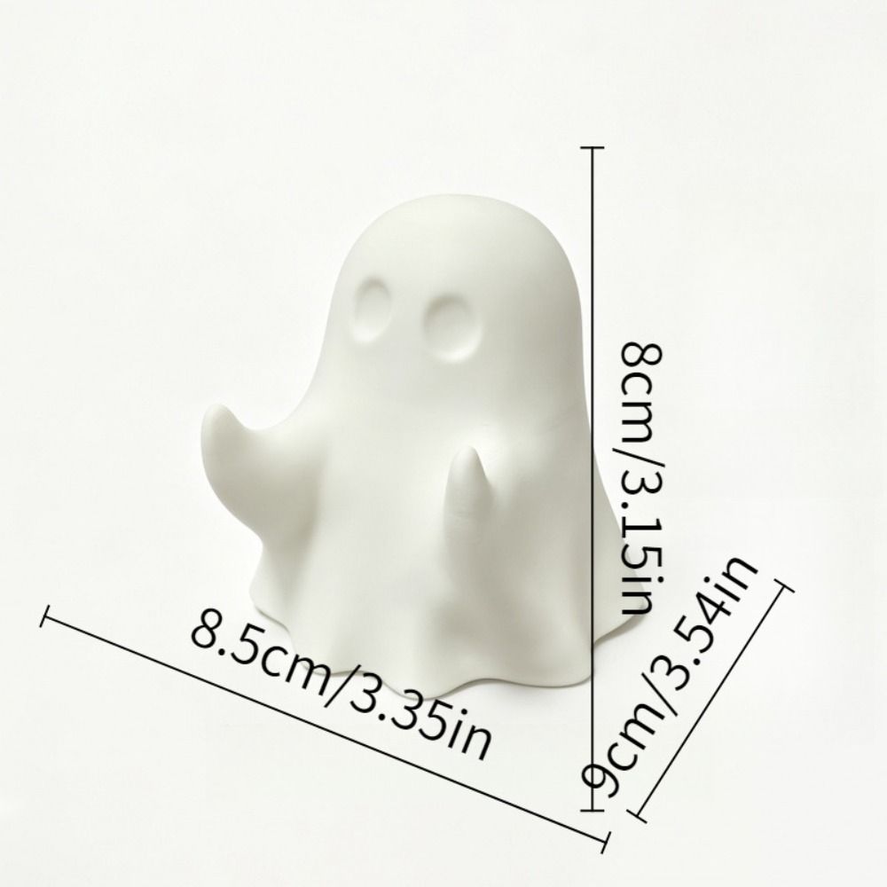 3D Printed Ghost Pen Holder Cute Mini Ghost Statue Unique Halloween Pen Rack Birthday Gift