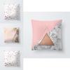 Luxurious Polyester Pillow Case Cover With Rose Gold Geometric Pattern For Home Decor