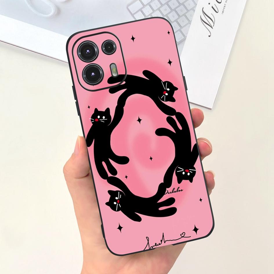 Чехол для Moto Edge 20 Lite XT2139-1 Funda Модный Расписной Черный Мягкий Силиконовый Защитный Чехол Для Motorola Edge 20 Fusion Coque