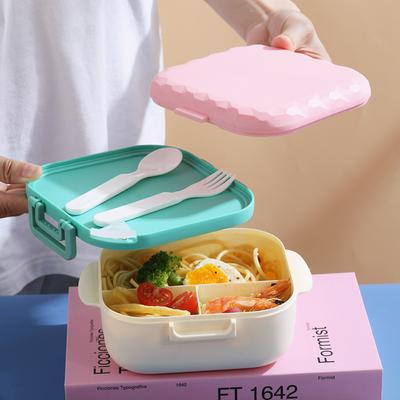 Портативный ланч-бокс Bento с отделением для еды, микроволновая печь, пластиковый герметичный экологически чистый контейнер для ланча, студенческий ланч-бокс