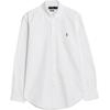 Polo Solid Color Pony Embroidered Logo Long Sleeve Shirt Men Shirts White 710572858-001