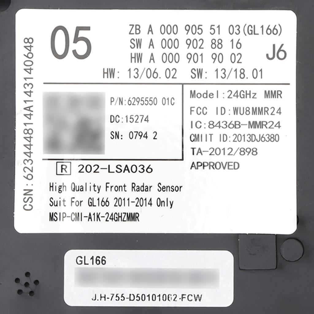 Блок управления передним радарным датчиком A0009055103 для Mercedes GL166 2011-2014