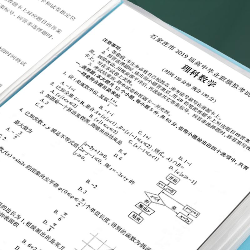 Папка для документов с защитным карманом Органайзер для бумаг Книга-витрина Водонепроницаемые папки-презентеры