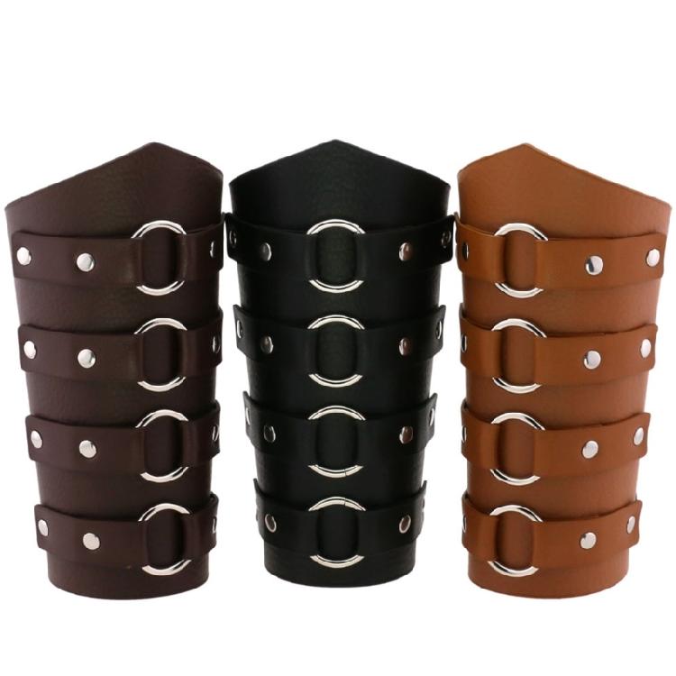 Элегантные винтажные кожаные браслеты на запястье с круглой пряжкой, идеальная посадка для мужчин и женщин, для исторических реконструкций