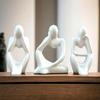 New Ceramic Thinker Men Statue Set of 3 Modern Art Showpiece Sculpture Decoration Items for Home Decor