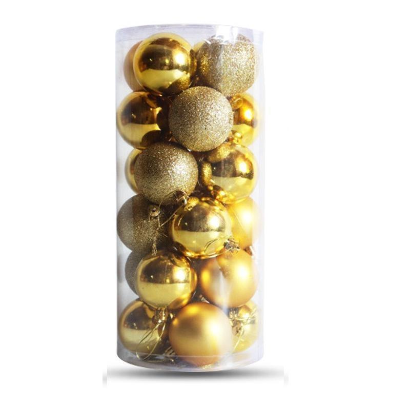 24 шт./Коробка Рождественские шары Рождественские елочные украшения Рождественские украшения для домашней вечеринки Рождественские подвесные подвески