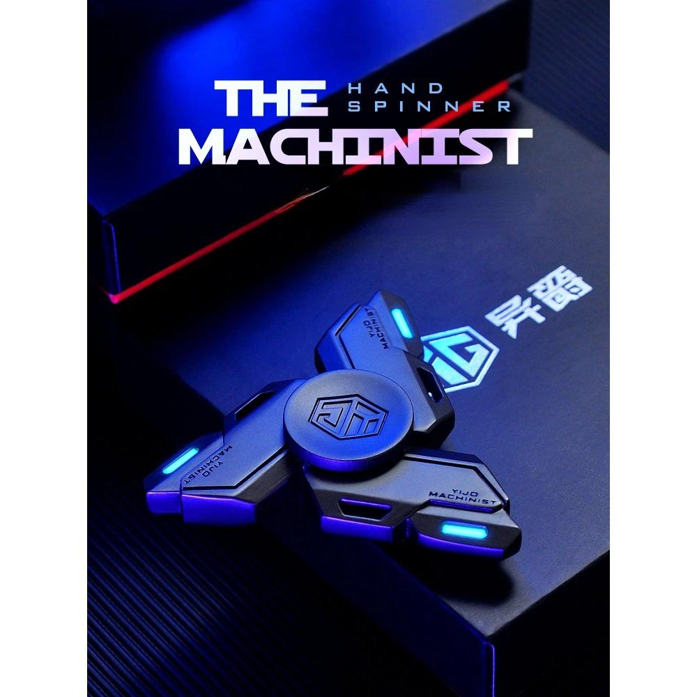 Fingertip Gyro Luminous Metal Alloy Smart Fidget Spinner Desk Hand Stress Relief Toys for Adults