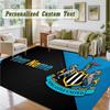 Crystal Velvet Square Rug Custom NameNewcastle United FC Pattern Non Slip Home Floor Decor Rug