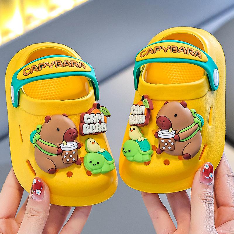 Тапочки Baotou Cave для детей, нескользящие, с мягкой подошвой, для мальчиков и девочек, детские сандалии, летние тапочки
