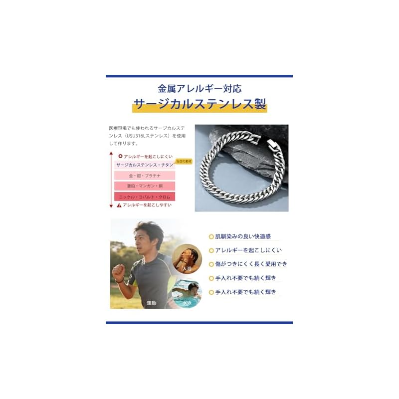 PROSTEEL Мужской браслет из нержавеющей стали, кубинская цепь, ширина 8 мм, длина 19 см, гипоаллергенный, стильный, повседневный