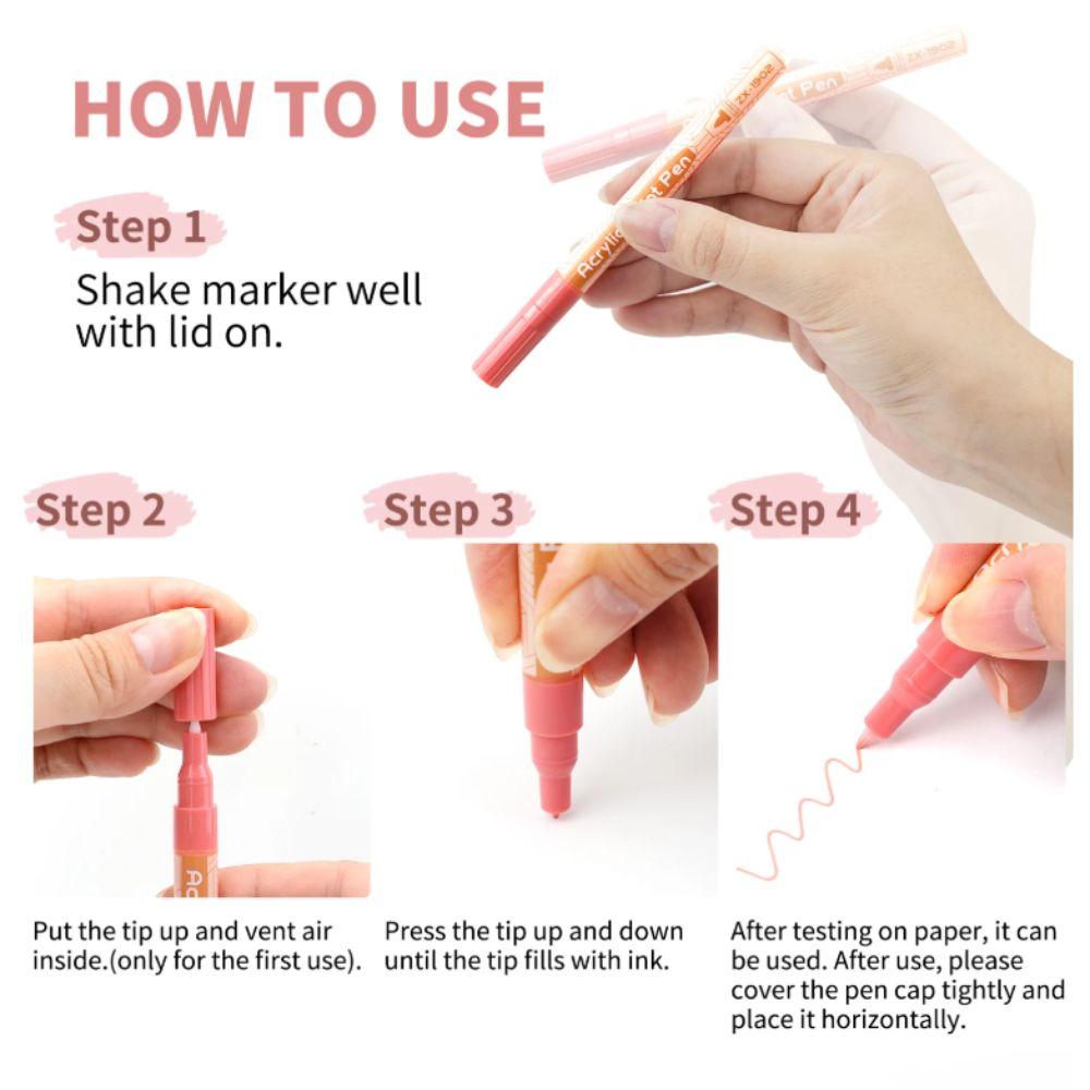 22 цвета акриловые маркеры для рисования, набор маркеров для раскрашивания, для дерева, холста, камня, стекла