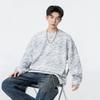Men S Loose Fit Fake Two Piece Crew Neck Long Sleeve Sweatshirt Base Layer