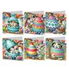 6 шт. пасхальные яйца кролики алмазная живопись открытка со стразами художественная открытка для взрослых