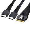 chenyang 8i to Dual OcuLink UltraPort Slimline SAS Slim SFF-8654 74-pin SFF-8611 PCI-E 4.0 Cable, 50cm, PCI-Express